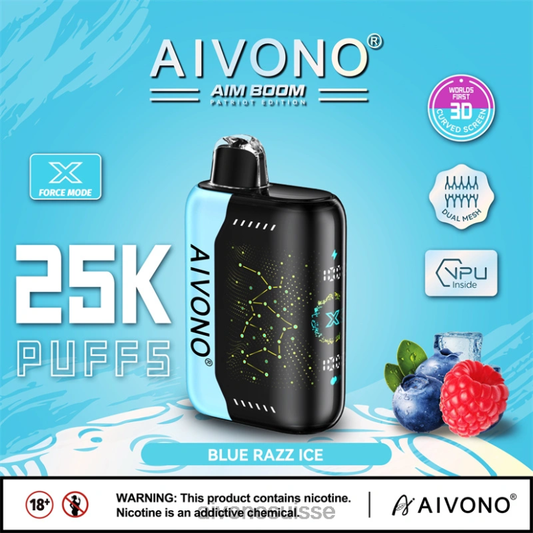 Aivono Puffs - Aivono AIM BOOM 25000 glace bleue L4RV0345