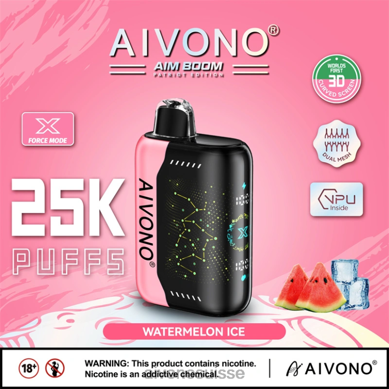 Aivono Puffs - Aivono AIM BOOM 25000 glace à la pastèque L4RV0353