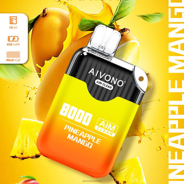 Aivono Puffs - Aivono AIM CLEAR 8000 mangue ananas L4RV0209