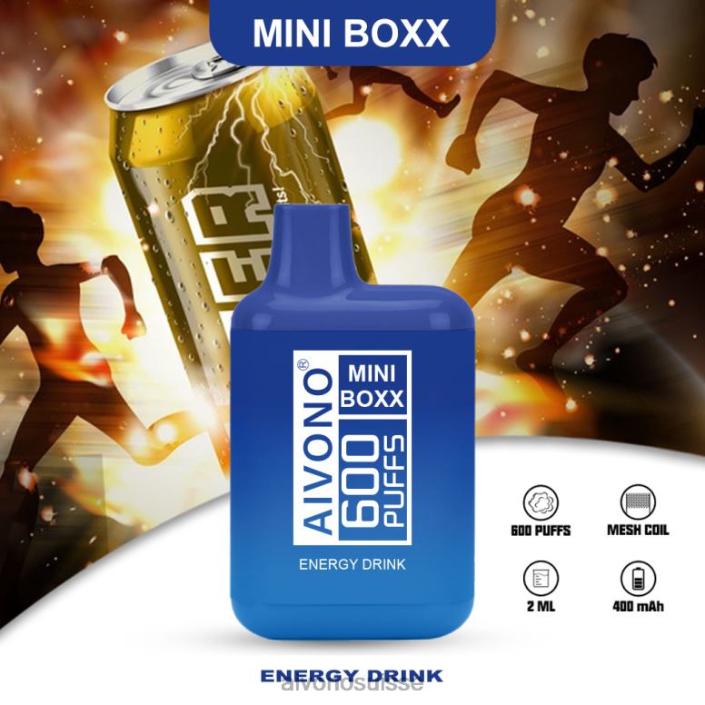 Aivono Puffs - Aivono AIM MINI BOXX 600 boisson énergisante L4RV0237