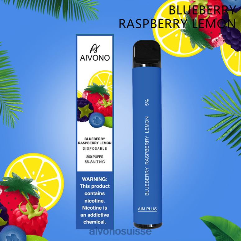 Aivono Puffs - Aivono AIM PLUS 800 myrtille framboise citron L4RV0173