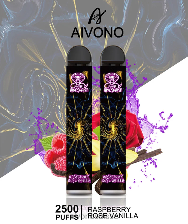 Aivono Puffs - Aivono AIM SNAKE 2500 framboise rose vanille L4RV0317