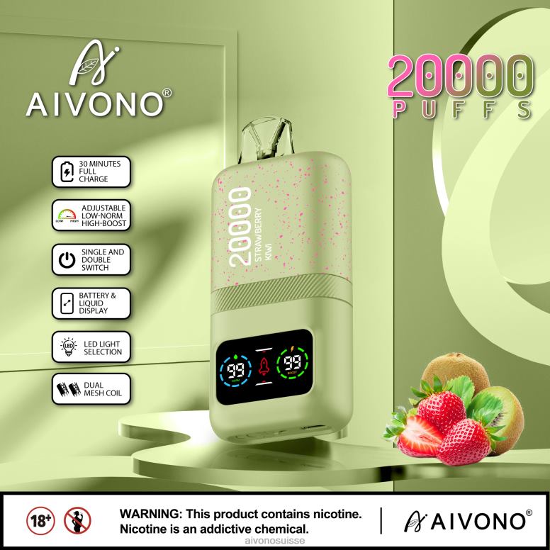 Aivono Puffs - Aivono AIM magic 20000 fraise-kiwi L4RV081
