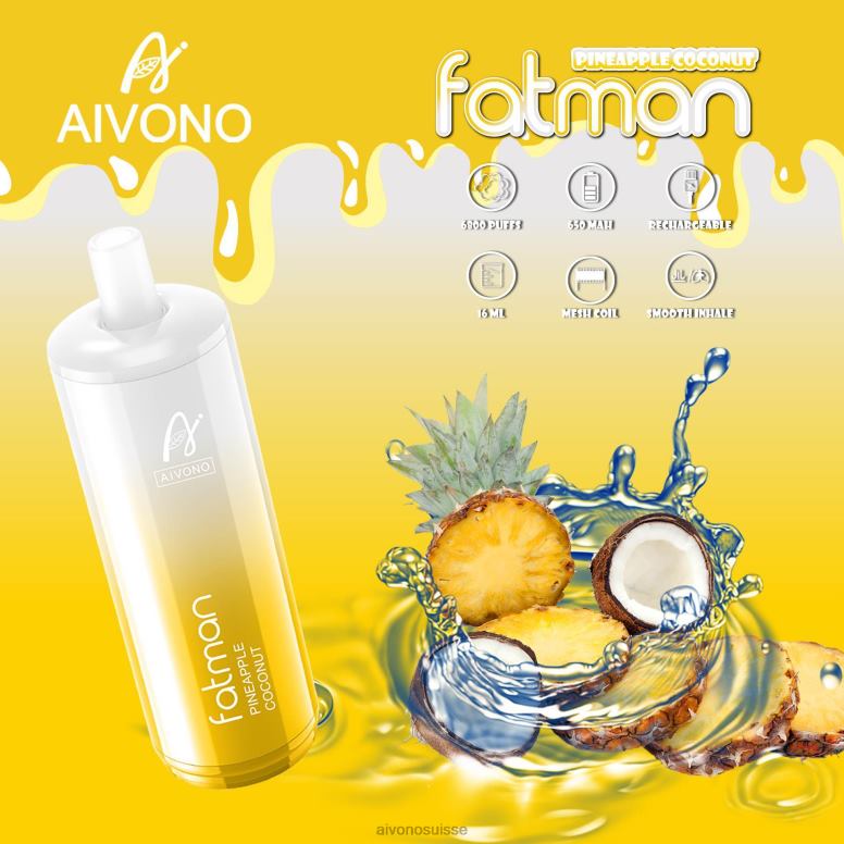 Aivono Puffs - Aivono FATMAN 6800 ananas noix de coco L4RV029