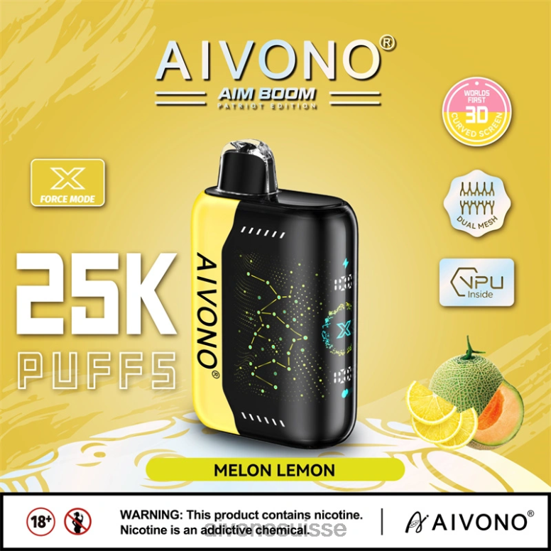 Aivono Suisse - Aivono AIM BOOM 25000 melon citron L4RV0348