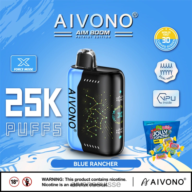 Aivono Suisse - Aivono AIM BOOM 25000 éleveur bleu L4RV0344