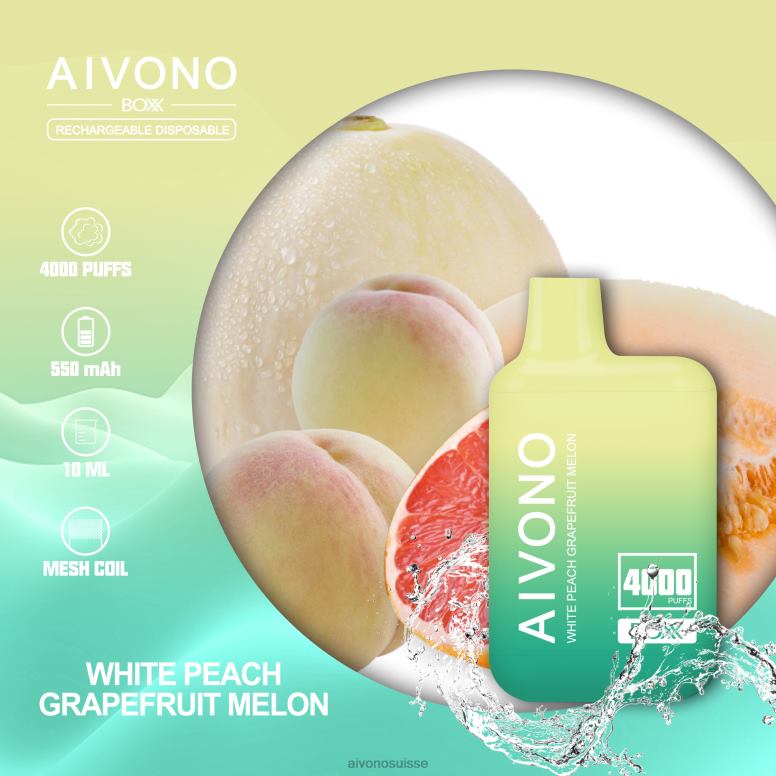 Aivono Suisse - Aivono AIM BOXX 4000 melon pamplemousse pêche blanche L4RV0224