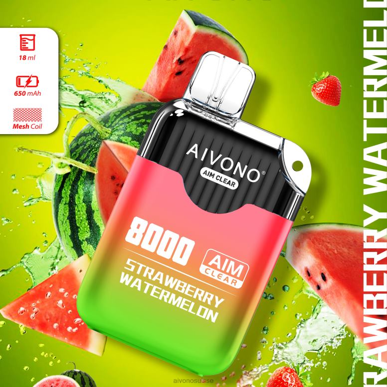 Aivono Suisse - Aivono AIM CLEAR 8000 pastèque fraise L4RV0208