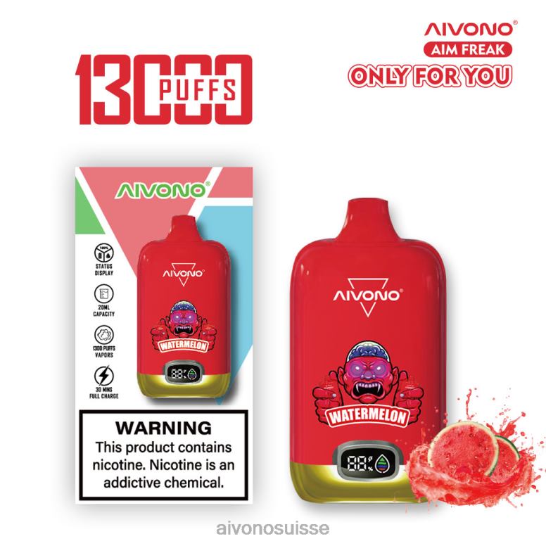 Aivono Suisse - Aivono AIM FREAK 13000 pastèque L4RV0244