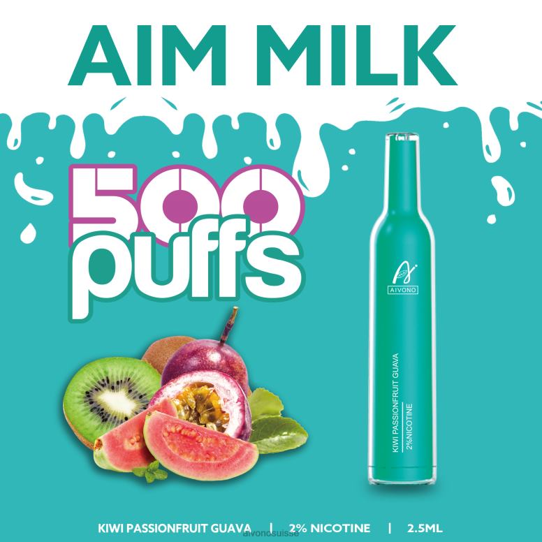 Aivono Suisse - Aivono AIM MILK 500 kiwi fruit de la passion goyave L4RV0272