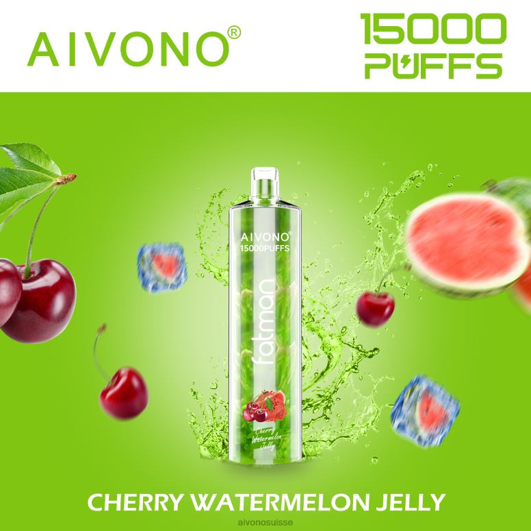 Aivono Suisse - Aivono FATMAN 15000 gelée de pastèque joyeuse L4RV020
