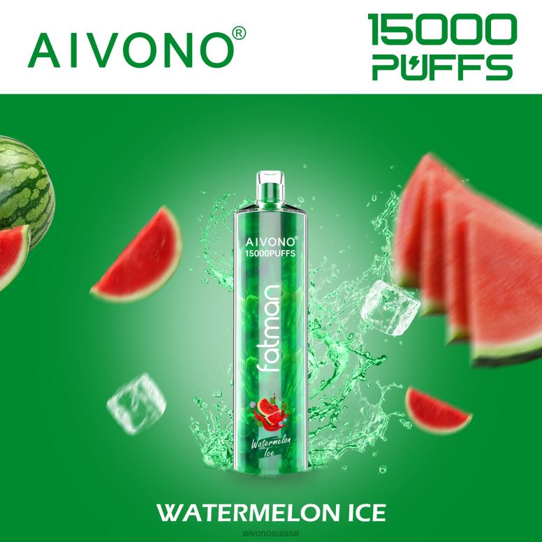 Aivono Suisse - Aivono FATMAN 15000 glace à la pastèque L4RV012