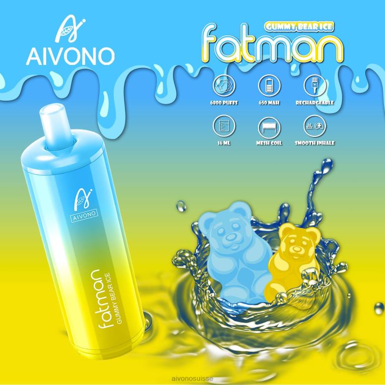 Aivono Suisse - Aivono FATMAN 6800 glace à lours gommeux L4RV032