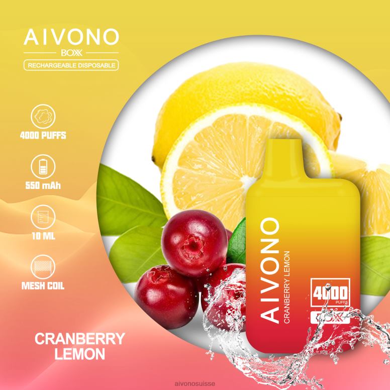 Aivono Vape - Aivono AIM BOXX 4000 citron canneberge L4RV0218