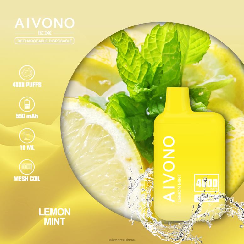 Aivono Vape - Aivono AIM BOXX 4000 menthe citronnée L4RV0230