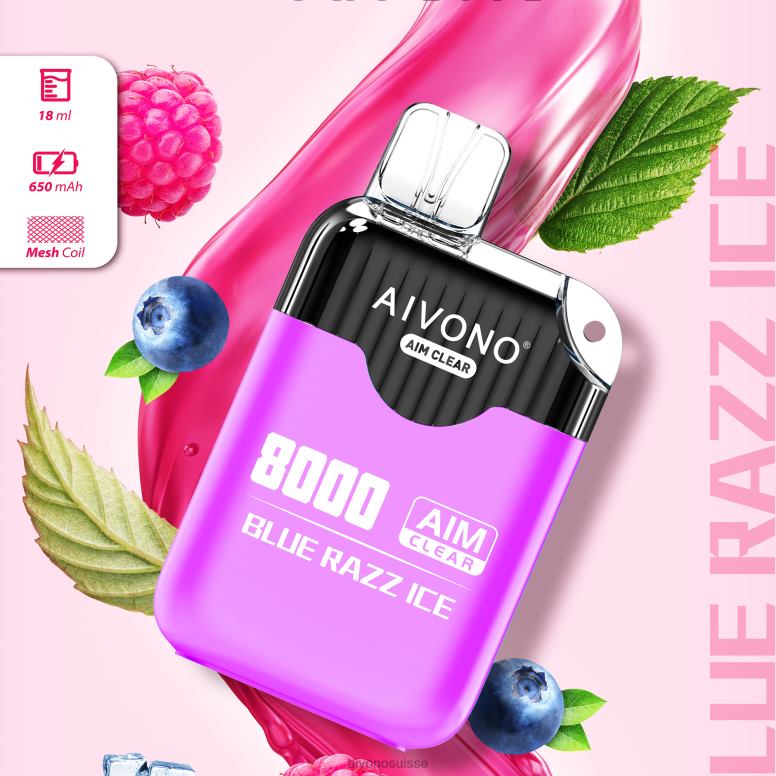 Aivono Vape - Aivono AIM CLEAR 8000 glace bleue L4RV0202