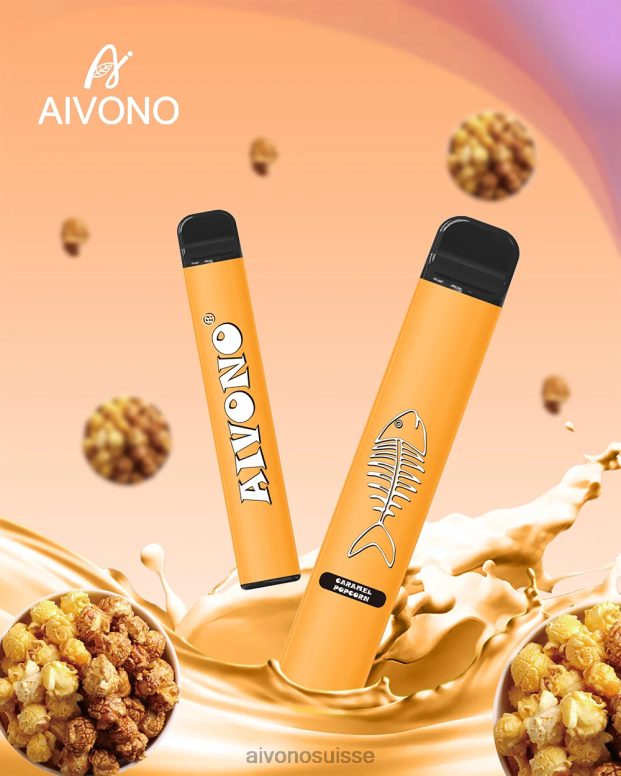 Aivono Vape - Aivono AIM FISHBONE 600 pop-corn au caramel L4RV0286