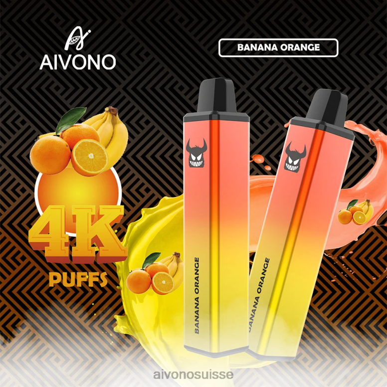 Aivono Vape - Aivono AIM FREAK 4000 banane orange L4RV0258