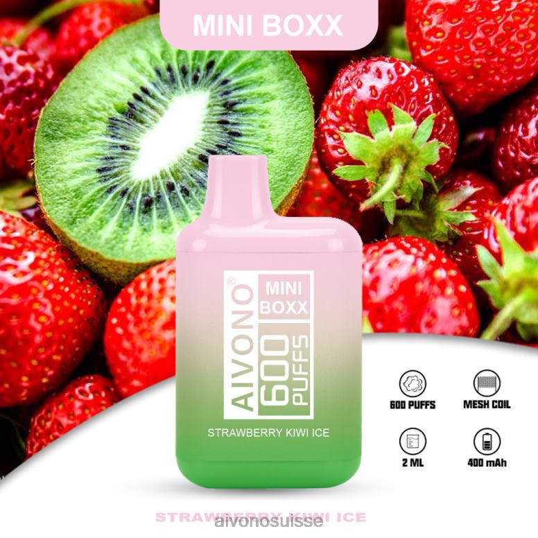 Aivono Vape - Aivono AIM MINI BOXX 600 glace fraise kiwi L4RV0234