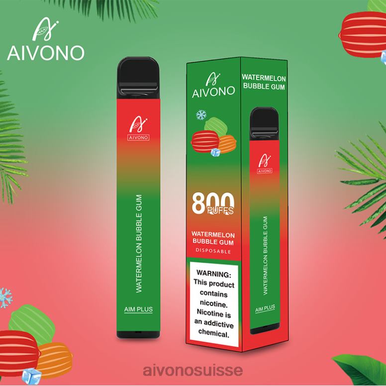 Aivono Vape - Aivono AIM PLUS 800 bubble-gum à la pastèque L4RV0198