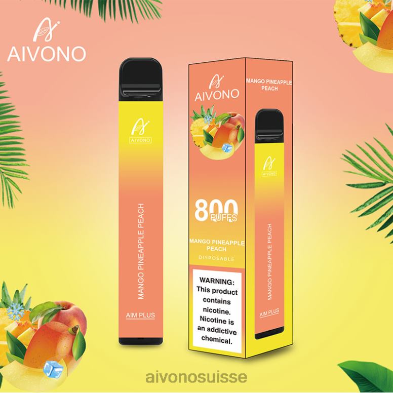 Aivono Vape - Aivono AIM PLUS 800 mangue ananas pêche L4RV0186