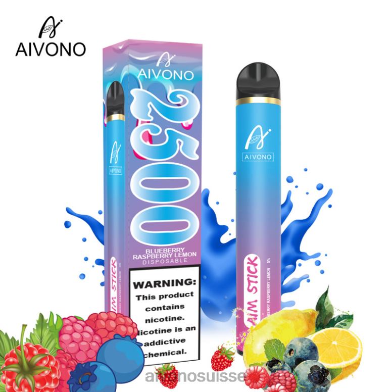Aivono Vape - Aivono AIM STICK 2500 myrtille framboise citron L4RV0154