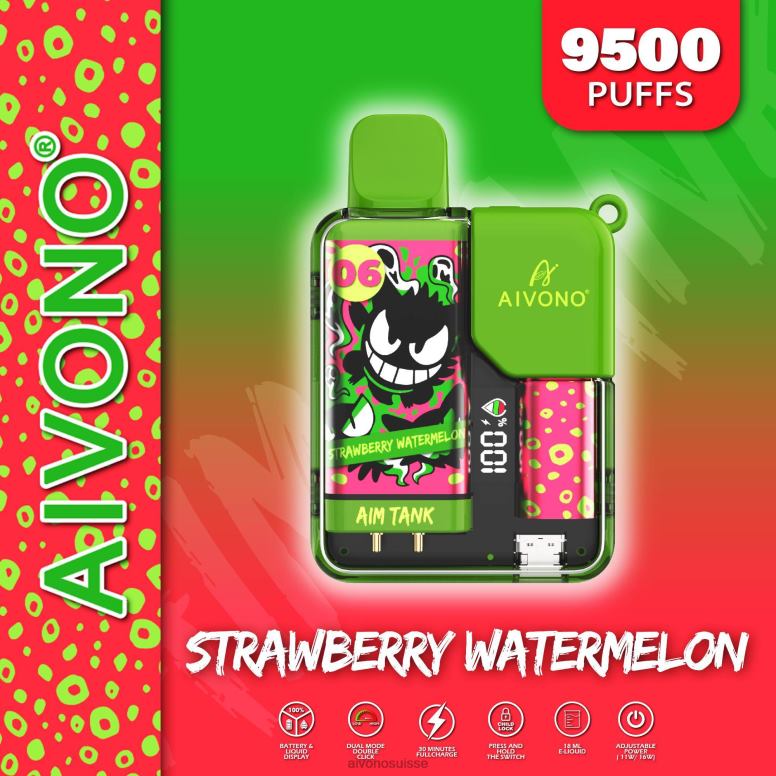 Aivono Vape - Aivono AIM TANK 9500 pastèque fraise L4RV046