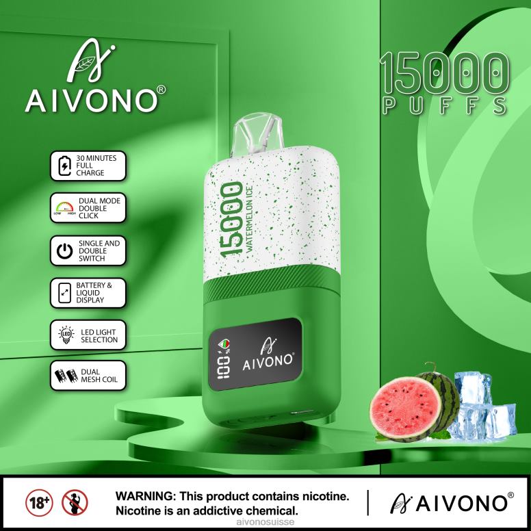Aivono Vape - Aivono AIM magic 15000 glace à la pastèque L4RV070