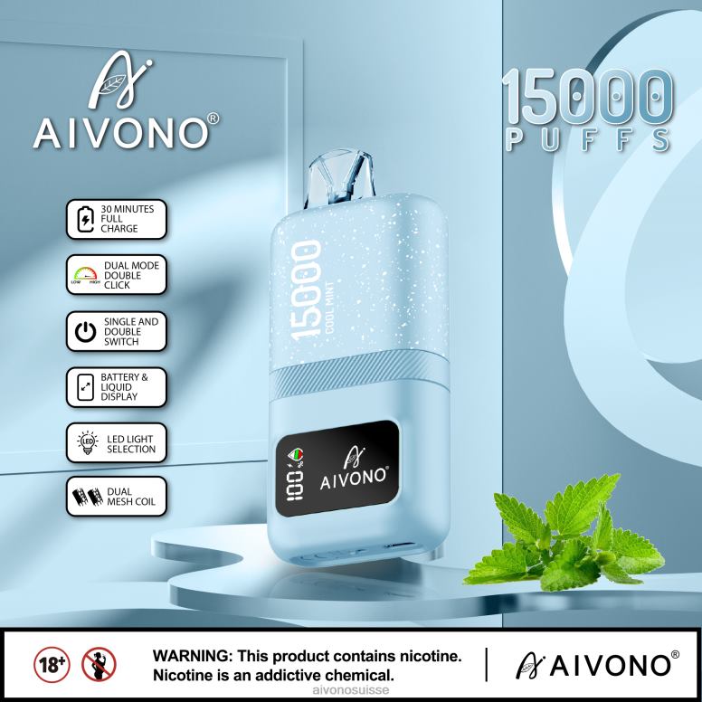 Aivono Vape - Aivono AIM magic 15000 menthe fraîche L4RV062