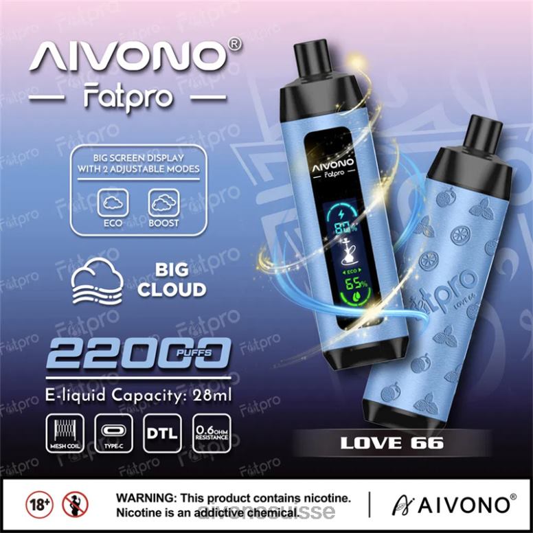 Aivono Vape - Aivono Fatpro 22000 amour 66 L4RV06