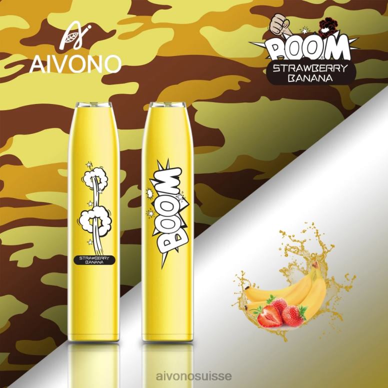 Aivono Vape Review - Aivono AIM BOOM 600 fraise banane L4RV0363