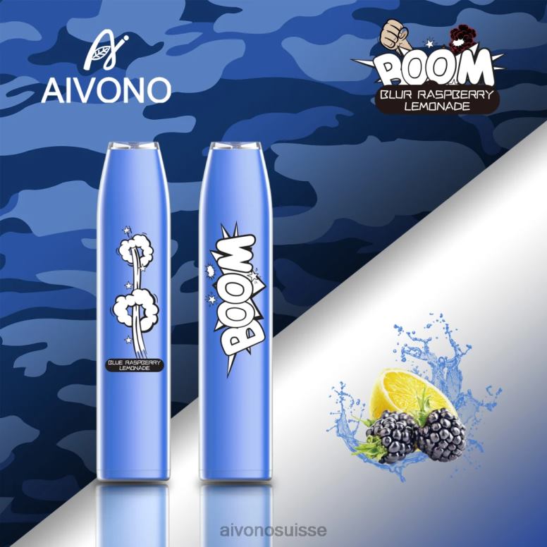 Aivono Vape Review - Aivono AIM BOOM 600 limonade à la framboise bleue L4RV0355