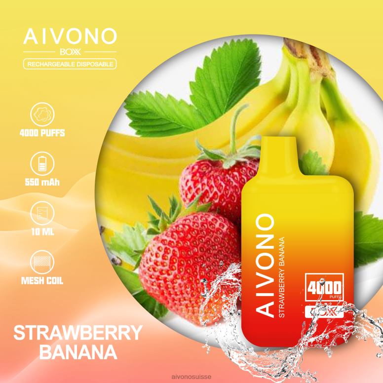 Aivono Vape Review - Aivono AIM BOXX 4000 fraise banane L4RV0231