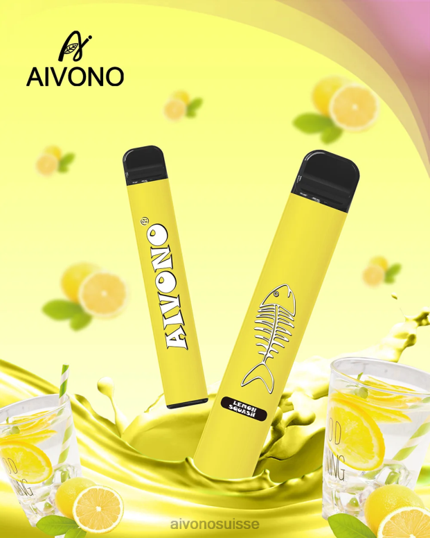 Aivono Vape Review - Aivono AIM FISHBONE 600 équipe de citron L4RV0287
