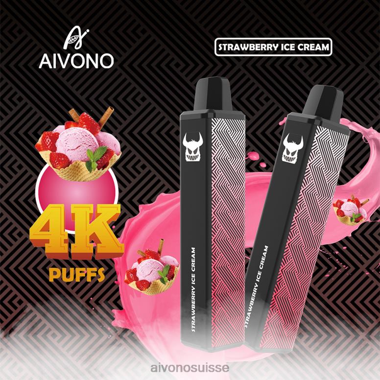 Aivono Vape Review - Aivono AIM FREAK 4000 glace à la fraise L4RV0263
