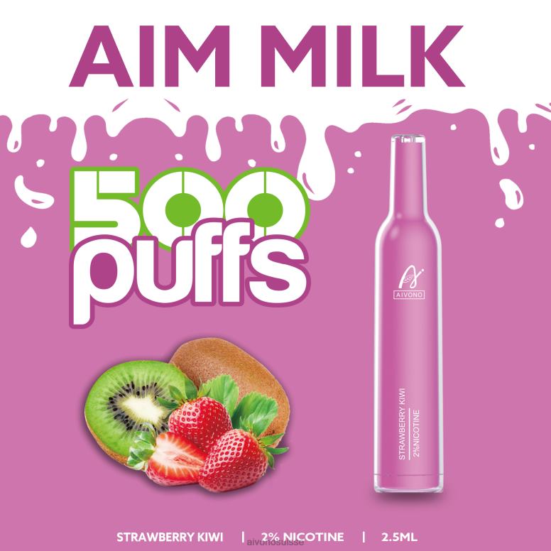 Aivono Vape Review - Aivono AIM MILK 500 fraise-kiwi L4RV0271