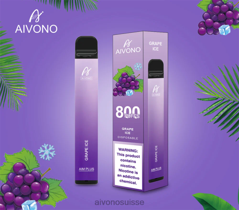 Aivono Vape Review - Aivono AIM PLUS 800 glace aux raisins L4RV0179