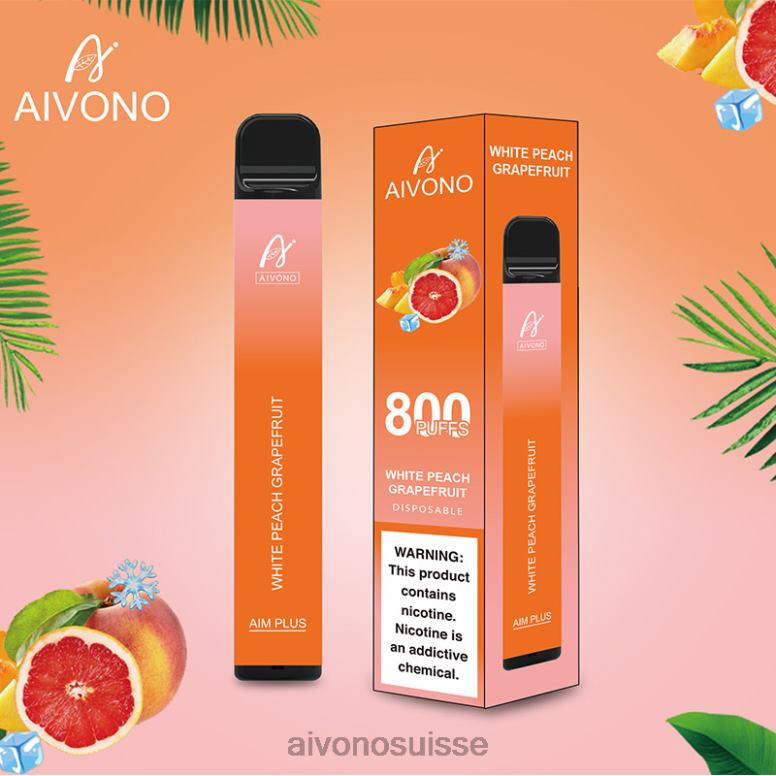 Aivono Vape Review - Aivono AIM PLUS 800 pamplemousse pêche blanche L4RV0199