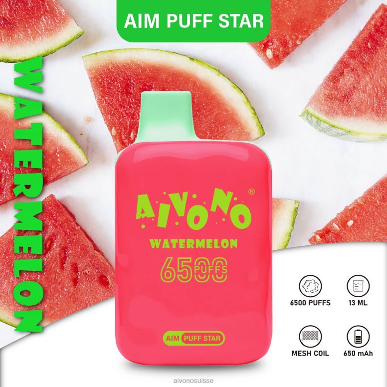 Aivono Vape Review - Aivono AIM PUFF STAR 6500 pastèque L4RV0291