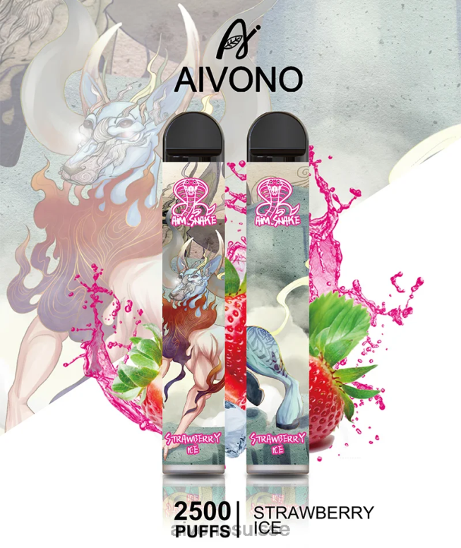 Aivono Vape Review - Aivono AIM SNAKE 2500 glace à la fraise L4RV0319