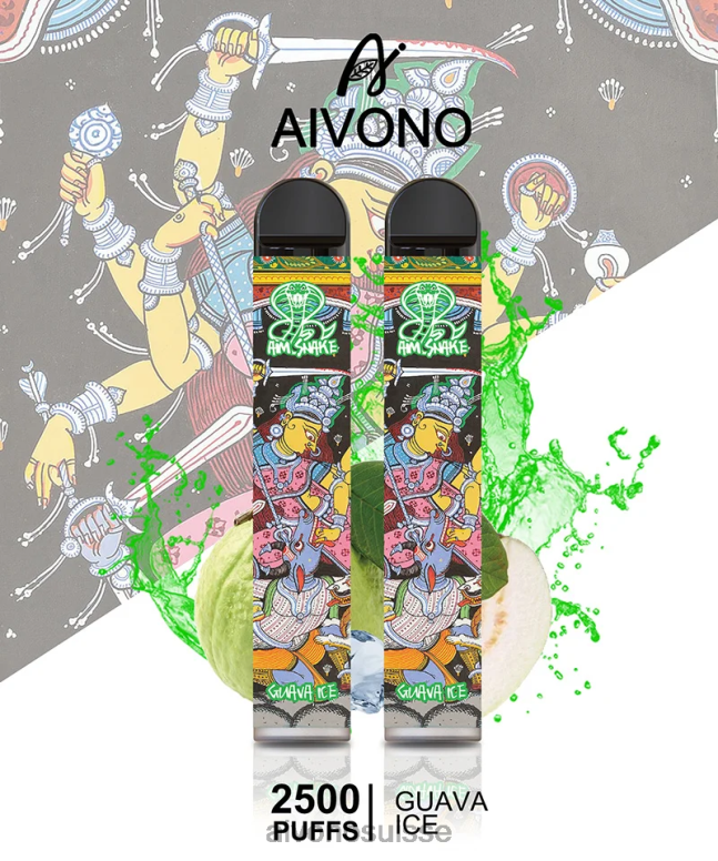 Aivono Vape Review - Aivono AIM SNAKE 2500 glace à la goyave L4RV0307
