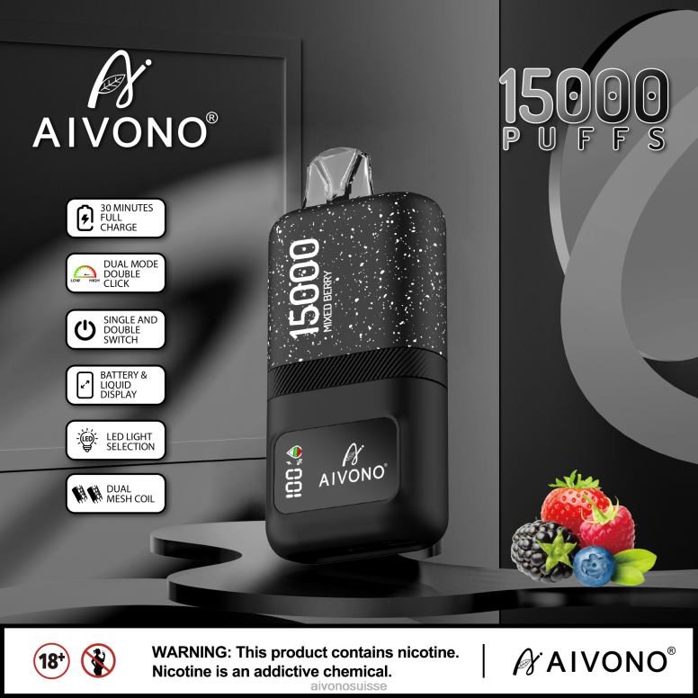 Aivono Vape Review - Aivono AIM magic 15000 baies mélangées L4RV067