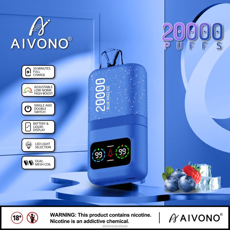 Aivono Vape Review - Aivono AIM magic 20000 glace bleue L4RV079