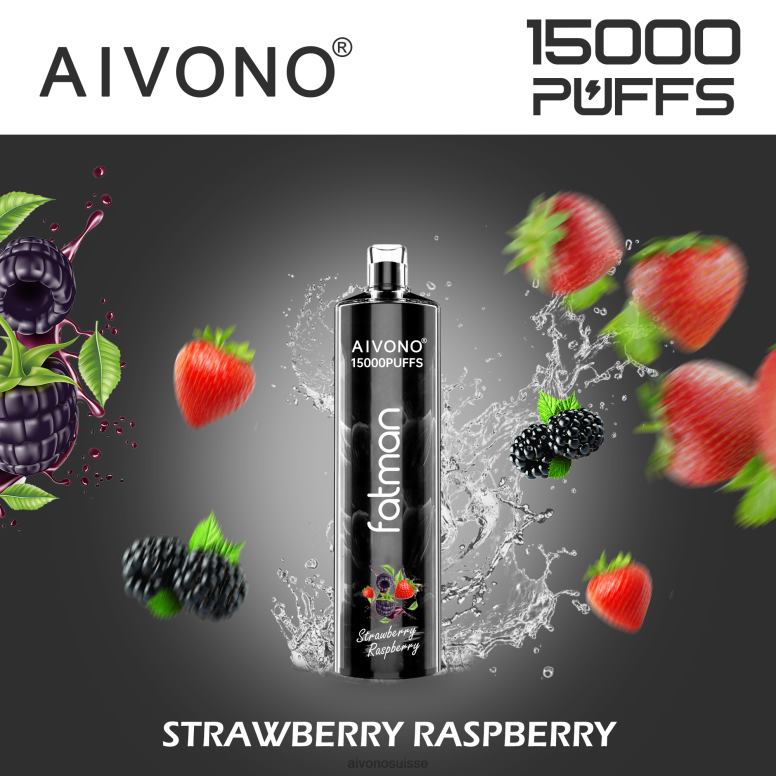 Aivono Vape Review - Aivono FATMAN 15000 fraise framboise L4RV015