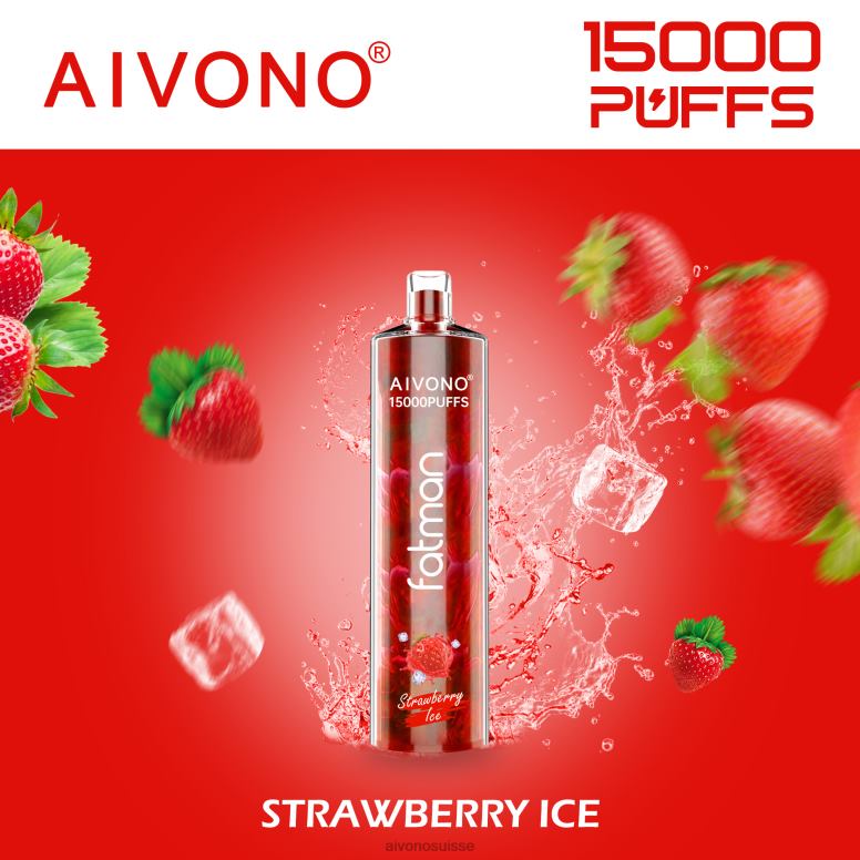 Aivono Vape Review - Aivono FATMAN 15000 glace à la fraise L4RV011