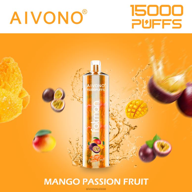 Aivono Vape Review - Aivono FATMAN 15000 mangue fruit de la passion L4RV019